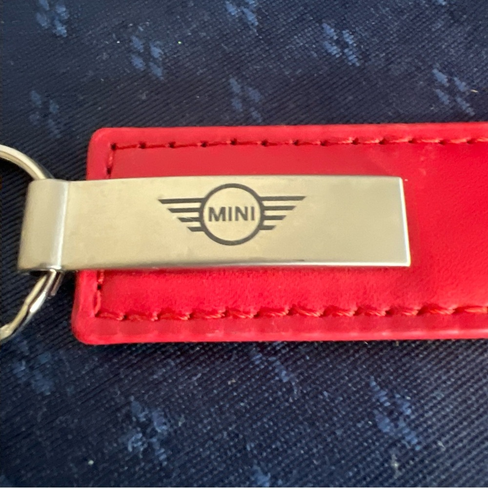 Mini Cooper Red Rectangle Keychain Gently Used Fi… - image 2
